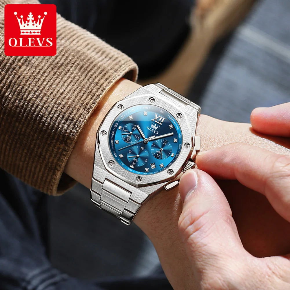 Chronograph Waterproof Wristwatch