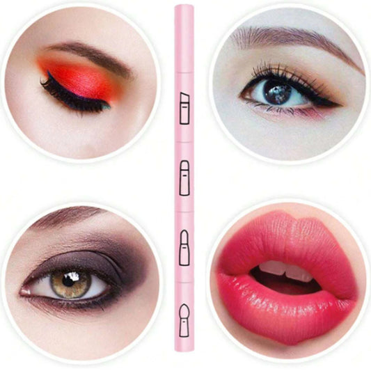 Mini 4-in-1 makeup brush, a multi-purpose, easy to carry out travel